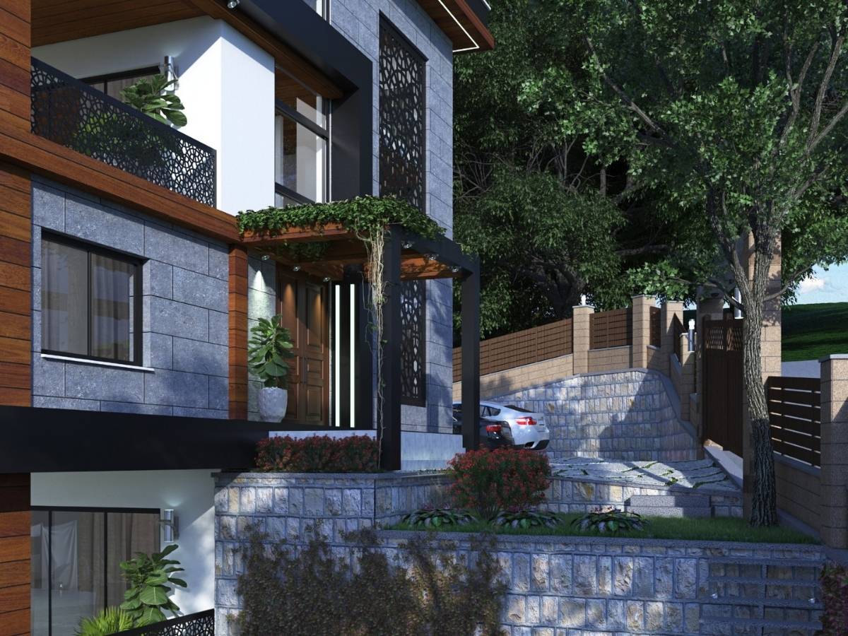 Doğal Doku ve Modern Lüks: SPA Alanlı ve Teraslı Malikane Projesi