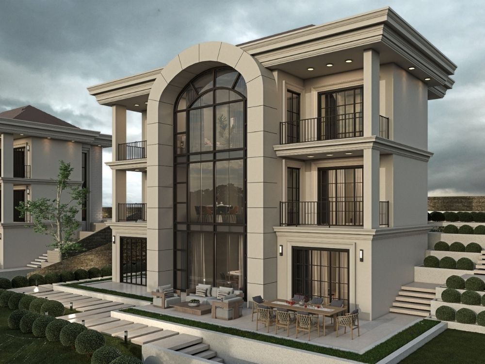 Neo-Klasik Şıklık: Galerili ve Teraslı Lüks Villa Projesi