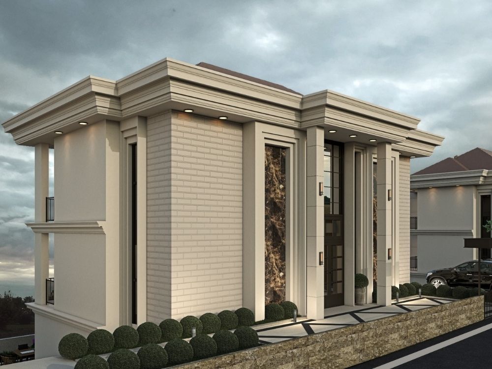 Neo-Klasik Şıklık: Galerili ve Teraslı Lüks Villa Projesi